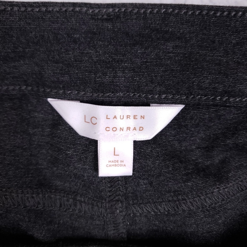 LC Lauren Conrad High Rise Ponte Super Skinny L Gray - Picture 8 of 12